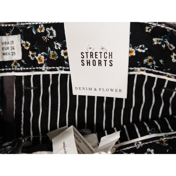 Denim & Flower Mens Gray Palm Trees Power Stretch Chino Shorts Size 29 - Picture 11 of 15